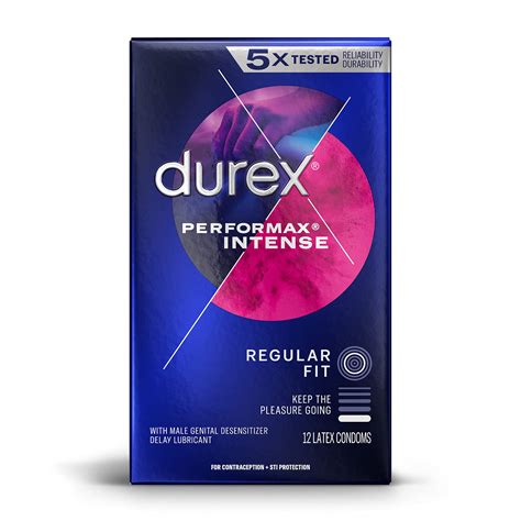 Durex Performax Intense Condom Bundle With Brass Lunamax Pocket Case