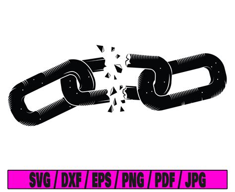 Broken Chain Svg, Chain Svg, Broken Svg, Chain Silhouette Svg - Etsy