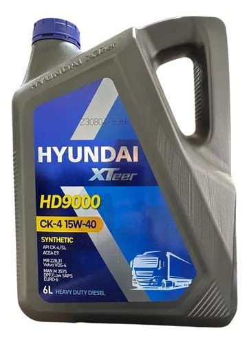 Aceite Lubricante 15w40 Hyundai Xteer Hd Ultra Ck 4 Dpf 6l Cuotas Sin