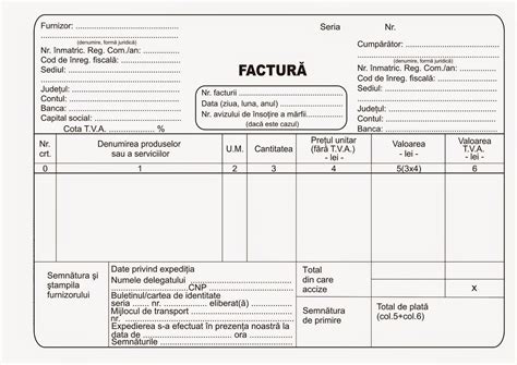 Factura Fiscala Model