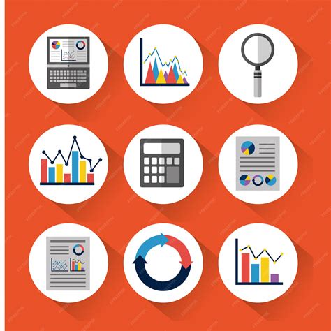 Conjunto de ferramentas de dados estatísticos financiar diagrama e