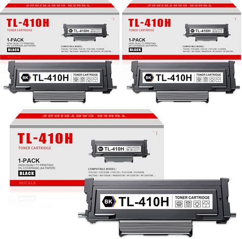 Amazon NUCALA 3 Pack Black TL 410H Toner Cartridge High Yield