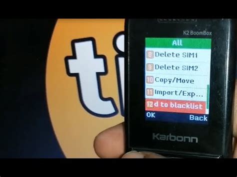 How To Add Number In Blacklist In Karbonn K2 Boom Box YouTube