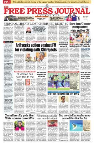 Free Press Journal Mumbai Edition Thu Oct