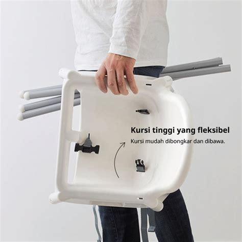 ANTILOP Highchair With Tray White Silver Colour IKEA Indonesia