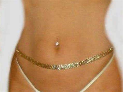 Dancer Mesh Stunning 18 Karat Gold Gep Belly Belt Chain Etsy