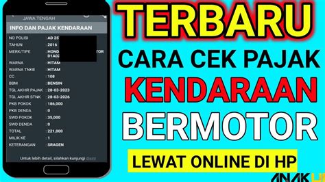 Cek Pajak Motor Online Panduan Terkini Anak UI