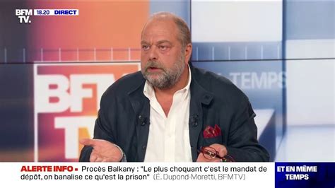 Dupond Moretti sur le soutien des Levalloisiens à Patrick Balkany Les