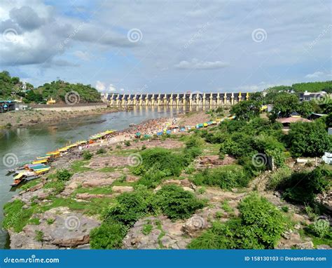 Sarayu river stock image. Image of omkareshwar, river - 158130103