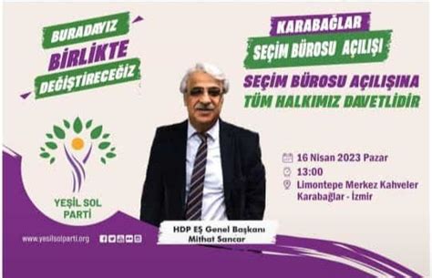 Yeşil Sol izmir on Twitter HDP Eş Genel Bşk Mithat Sancarın