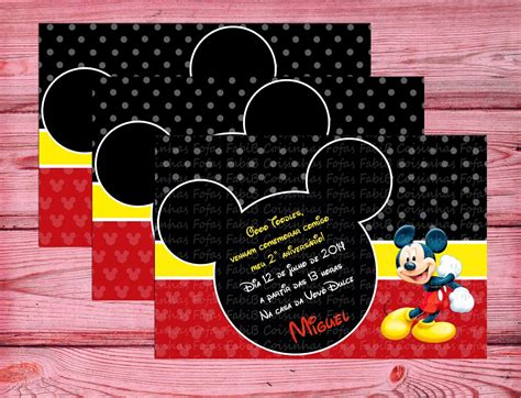 Fabi B Convite Mickey Mouse