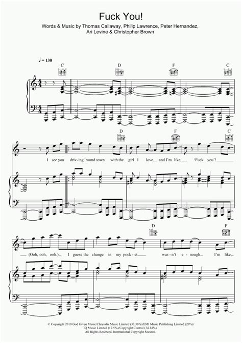 Fuck You Piano Sheet Music Onlinepianist Hot Sex Picture