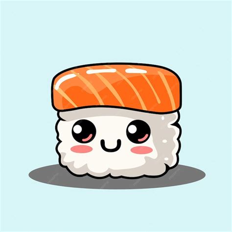 Premium Vector Cute And Kawaii Sushi Vector Illustration In Cartoon Style