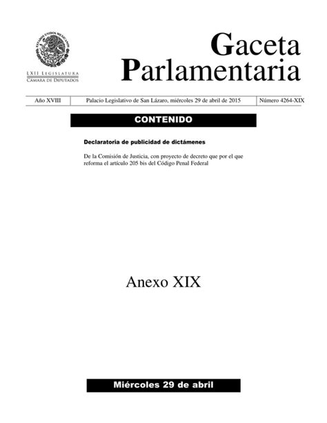 Que se reforma el artículo 205 bis del Código Penal Federal