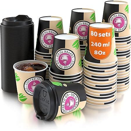 100 Kraft Vasos Desechables 360 ml de Doble Pared de Café para Llevar