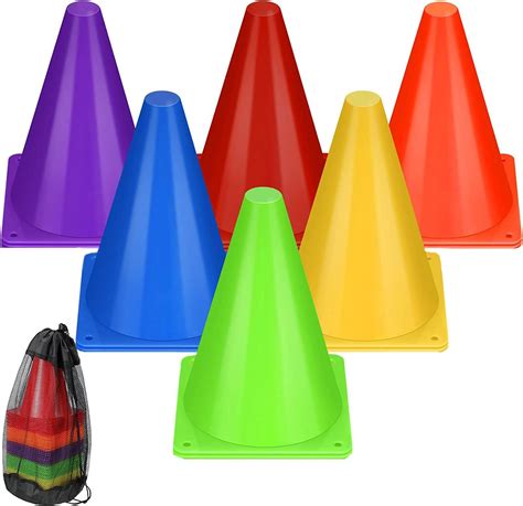 Soccer Cones7 Inch Cones Sports Training Agility Field Marker Plastic