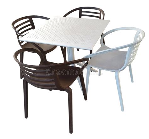 The Chairs and Tables on White Stock Image - Image of bistro, coffee ...