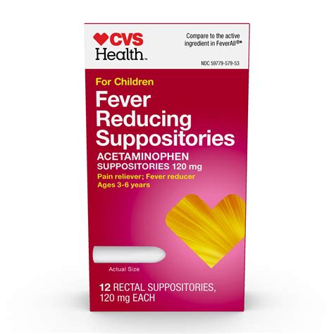 Cvs Health Childrens Fever Reducing Suppositories Fsa Eligible Cvs