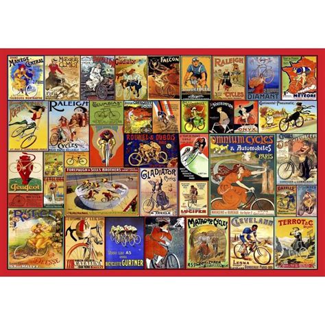 Wentworth Vintage Bicycle Posters Jigsaw Puzzle 500pc 510 X 360mm