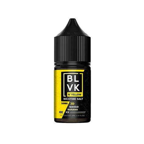 BUY BLVK N YELLOW SALTS MANGO BANANA ICE 50MG 30ML ONLINE IN KARACHI