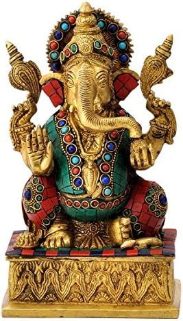 Amazon Gangesindia God Ganesha Brass Statue Home Kitchen