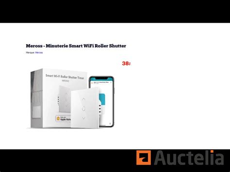 Interrupteur Volet Roulant Meross Smart Wifi Electronique Auctelia