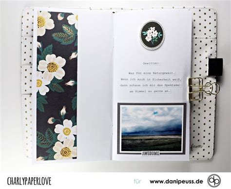 schöne Seite im danidori gestaltet mit dem April Memory Notebook Kit