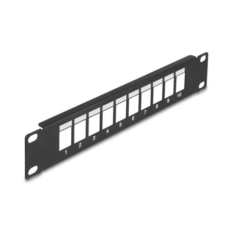 10 Keystone Patch Panel 10 Port Black Delock Varia Store