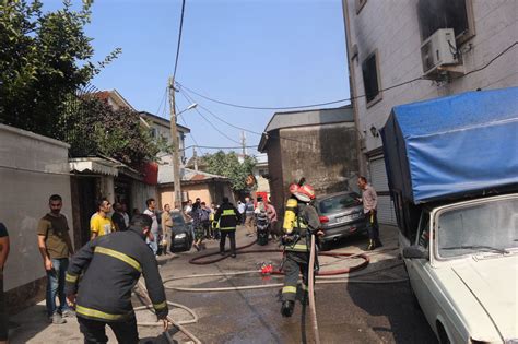 آتش‌سوزی یک ساختمان در خیابان مطهری رشت پایگاه اطلاع رسانی دیارمیرزا