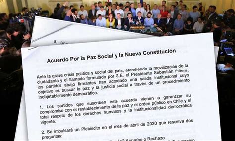 Revisa Acá El Contenido Completo Del Acuerdo Por La Paz Social Y La Nueva Constitución Radio