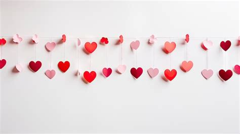 Premium Photo Valentines Day Heart Garland Decoration