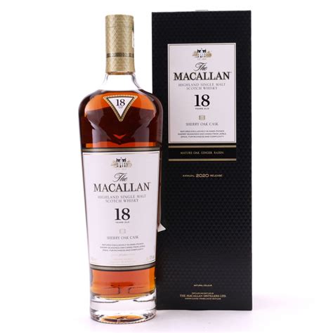 Macallan 18 Year Old Sherry Oak 2020 Release Whisky Auctioneer