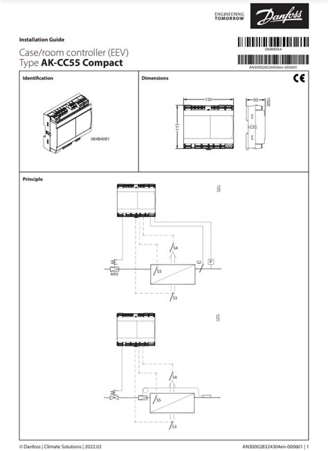 Hunter Liberty Corp Danfoss AK CC55 Compact Controller Installation Guide