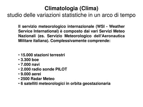 Ppt Climatologia Clima Studio Delle Variazioni Statistiche In Un