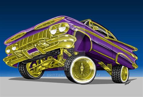 Impala Lowrider by Britt8m on DeviantArt Car Drawing Pencil, Cartoon ...