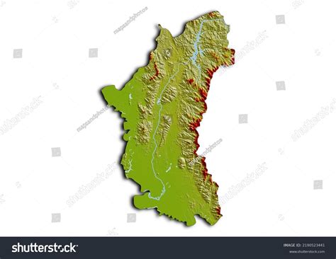 perak malaysia map shaded relief map stock illustration