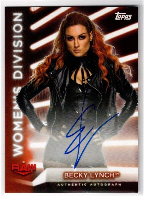 2021 Topps WWE Women S Division BECKY LYNCH Orange Parallel Autograph