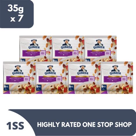 Quaker Fruits And Nuts Instant Oatmeal 35g X 7 Lazada PH