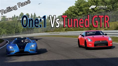 Forza Motorsport 6 DRAG RACE Koenigsegg One 1 Vs Nissan GTR Black