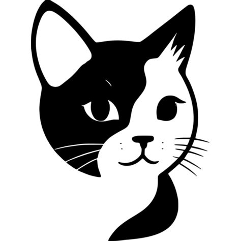 Black And White Cat Svg