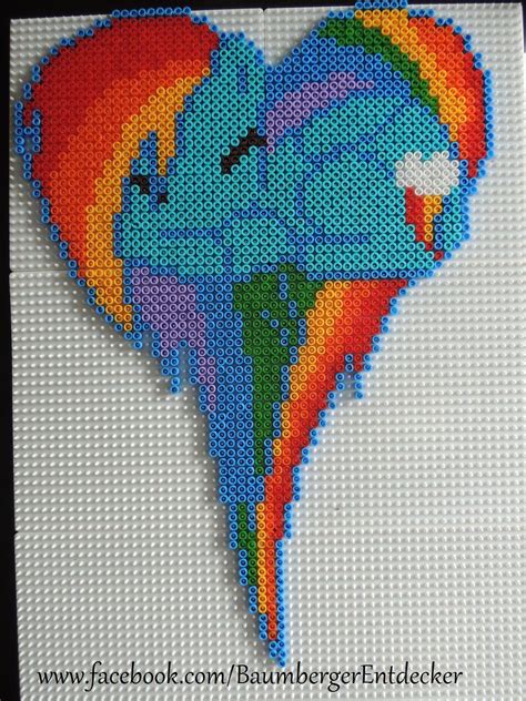 Rainbow Dash Von My Little Pony Aus Bügelperlen Perler Beads By