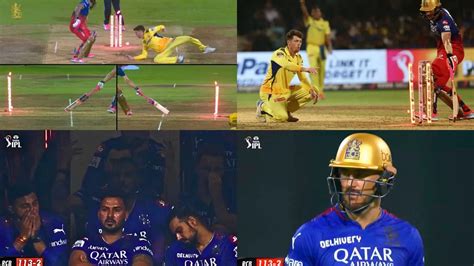 RCB vs CSK: Watch - Faf du Plessis' controversial run out leaves RCB ...