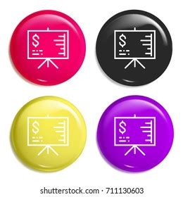 Presentation Multi Color Glossy Badge Icon Stock Vector Royalty Free