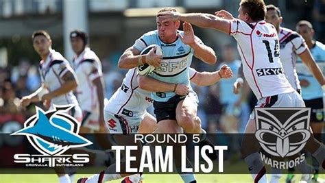 NRL Team List – Sharks v Warriors | Sharks