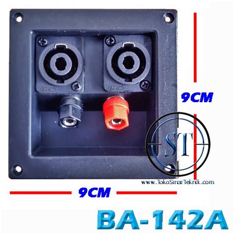 Jual BA 142A Terminal Speaker Box Kotak Speakon Segi 2 Pin 2 Lubang