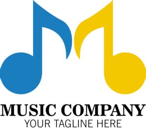 Letter M with Music Company Logo PNG Vector (EPS) Free Download