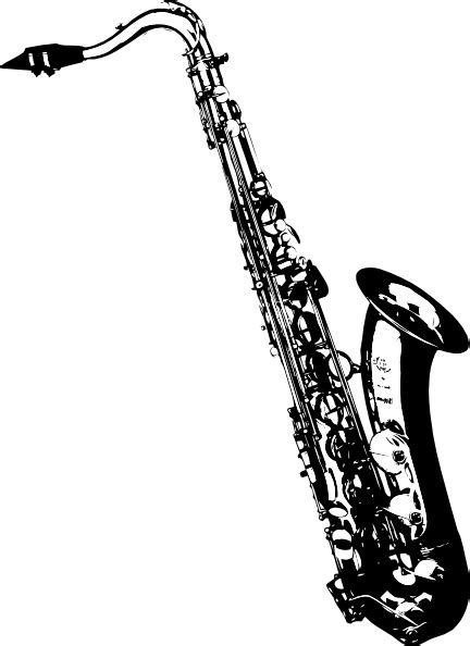 Saxophone tilted sax clip art at vector clip art - WikiClipArt