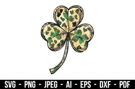 Hand Drawn Leopard Shamrock SVG Graphic By SVGDesignRocket Creative