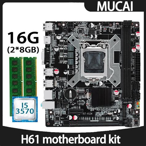 MUCAI H61 Motherboard LGA 1155 Kit Set With Intel Core I5 3570 CPU