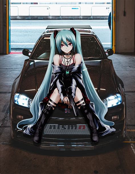 360x640px Free Download Hd Wallpaper Hatsune Miku Nissan Skyline